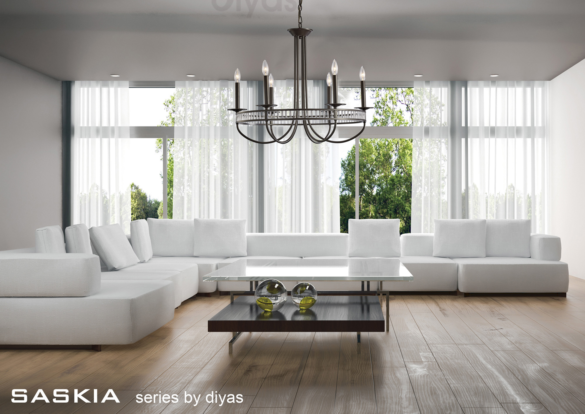 Saskia Crystal Ceiling Lights Diyas Multi Arm Crystal Fittings